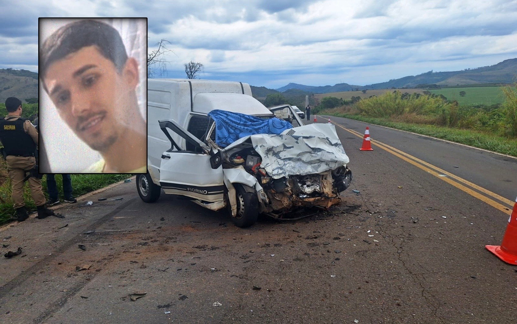 Motorista de 22 anos morre em batida frontal na MGC-265, entre Alpinópolis e Carmo do Rio Claro, MG