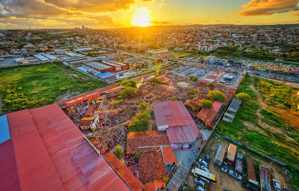 Vista a&eacute;rea da Vila S&iacute;tio S&atilde;o Jo&atilde;o, em Campina Grande, Para&iacute;ba &mdash; Foto: Arquivo Pessoal/Rondinelle de Paula