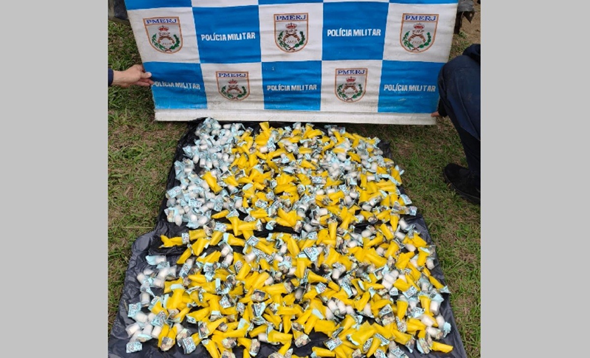 Denúncia anônima leva policiais a apreender mais de 500 pinos de cocaína em São Pedro da Aldeia