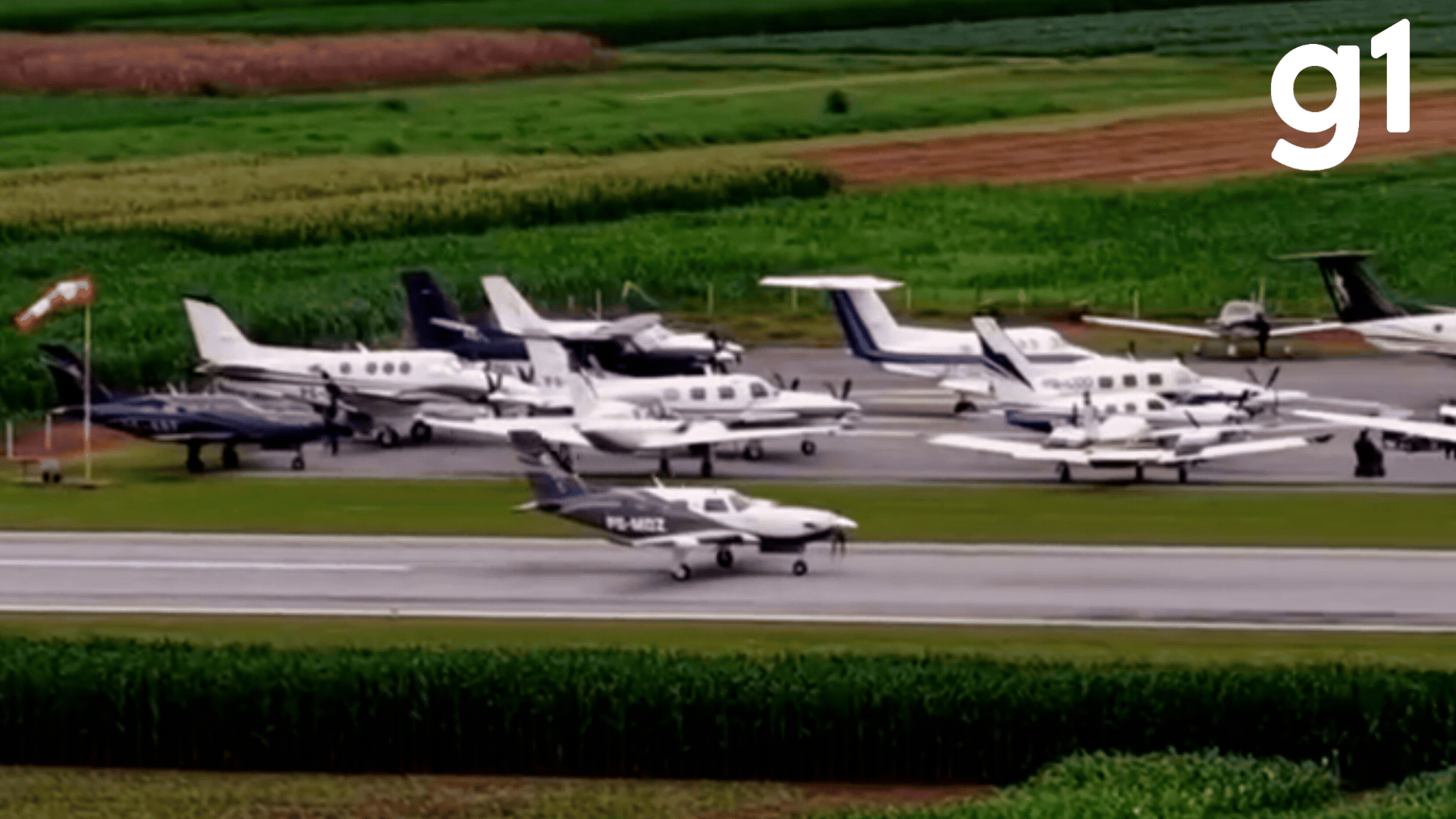 VÍDEO: dezenas de aviões são vistos em estacionamento da maior feira do agronegócio de MT