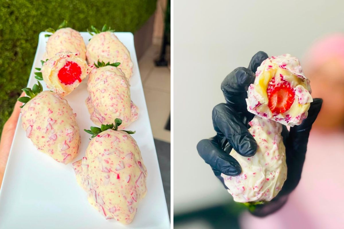 Morango cravejado vira tendência nas redes e aposta de confeiteiros no interior de SP: 'Tem fila de espera'