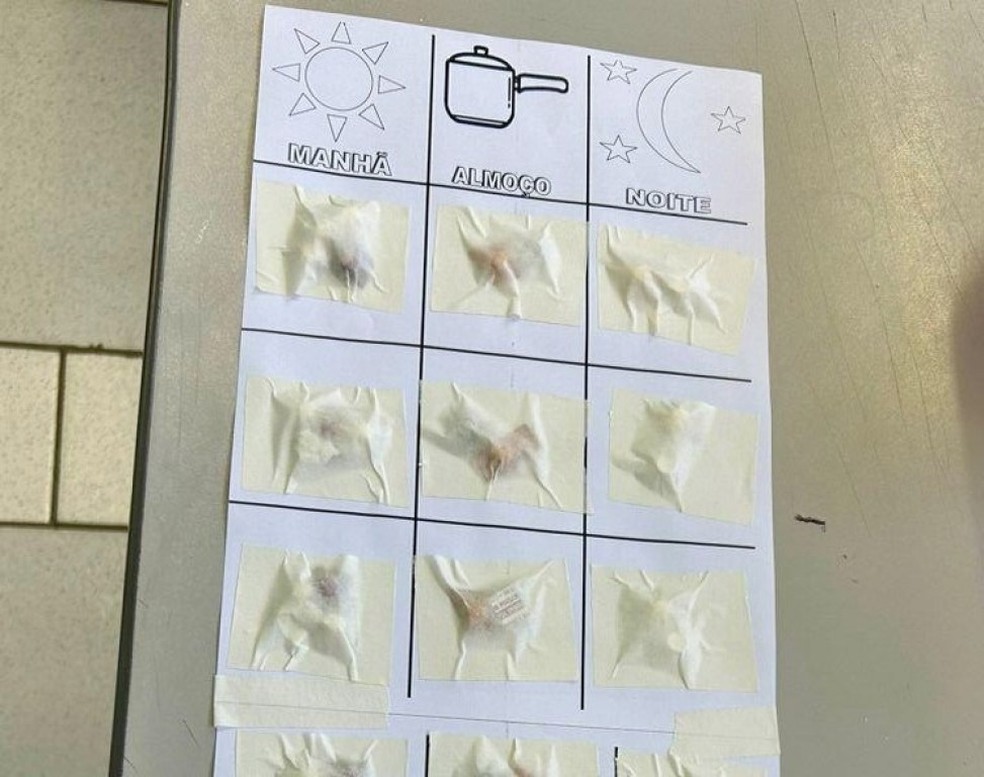 A tabela é dividida entre manhã, tarde e noite — Foto: Divulgação