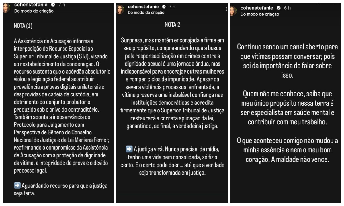 'A Justiça virá', diz autora de denúncia de estupro contra Brennand após absolvição