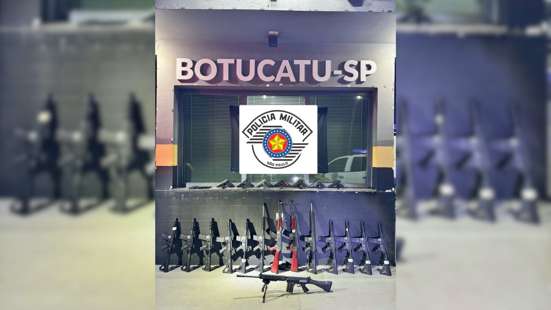 Dupla é presa com 14 fuzis e 7 pistolas na Catello Branco em Itatinga