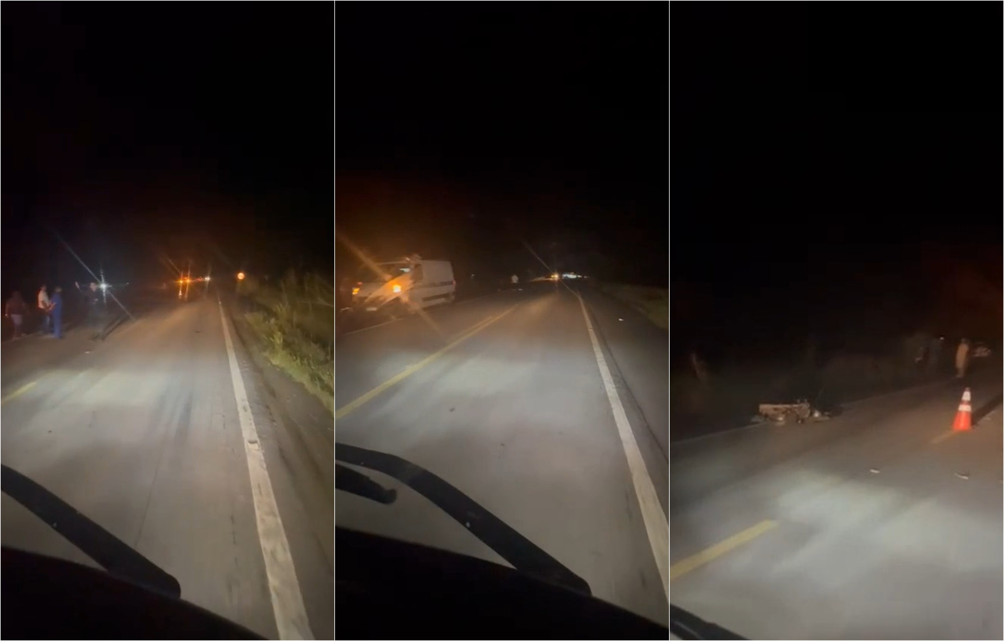 Homem morre em acidente entre carro e moto na BR-174, em Iracema