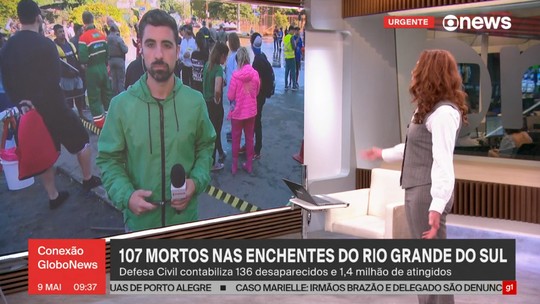 ASSISTA: GloboNews mostra ao vivo as últimas notícias do RS - Foto: (Reprodução/Globonews)