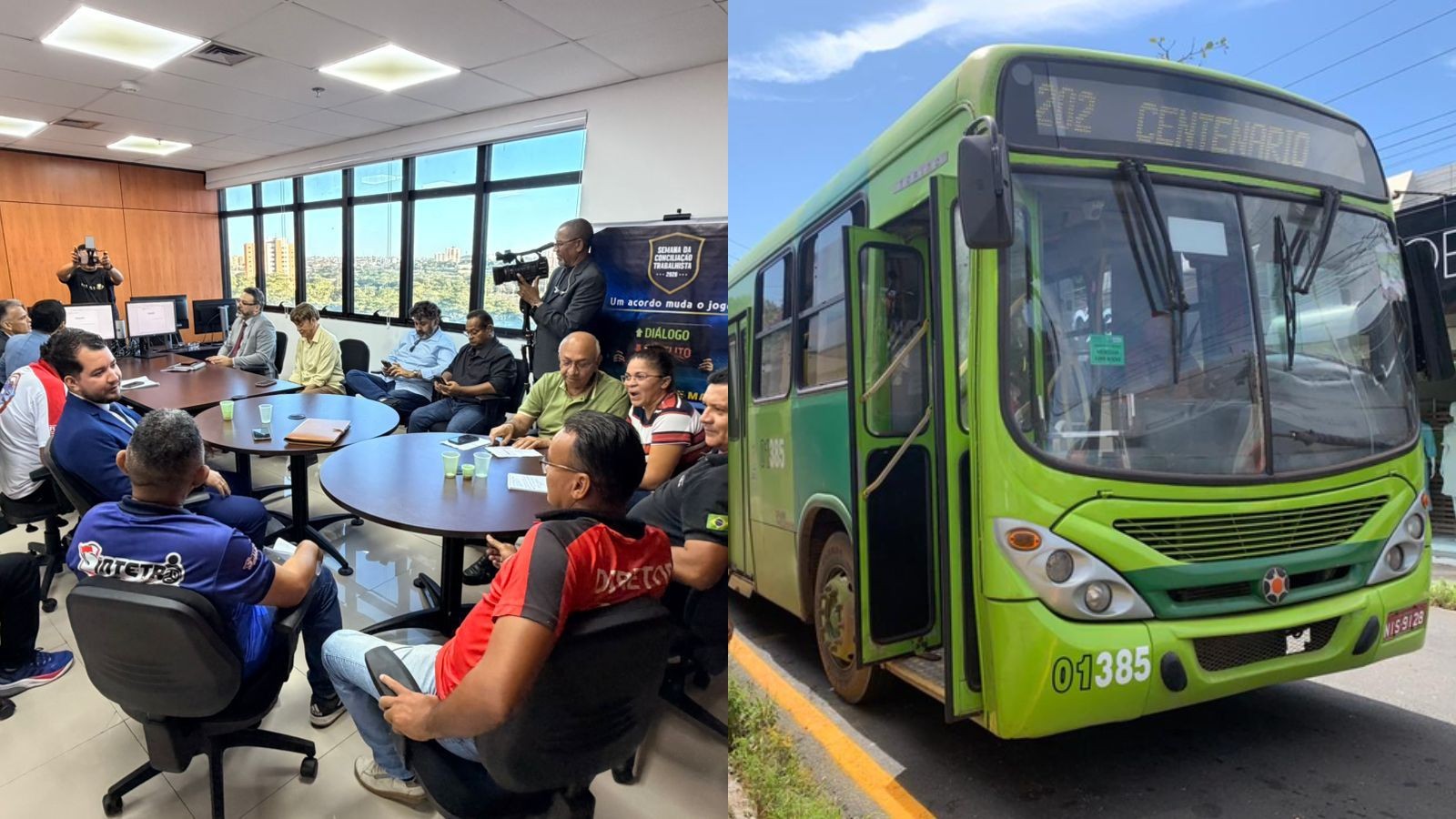 Reunião entre empresas e trabalhadores do transporte público termina sem acordo em Teresina; paralisação segue suspensa
