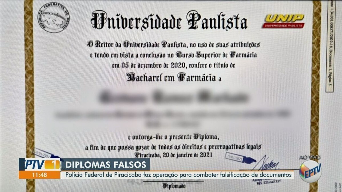 Operação da PF contra diplomas falsos cumpre mandados de busca em Capivari  e Rafard