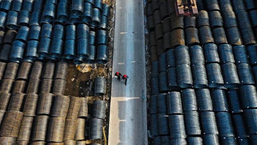 A China produz mais aço do que todos os outros países produtores juntos. — Foto: Getty Images via BBC