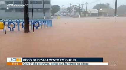 Gurupi chega ao terceiro dia com chuvas e autoridades alertam para risco de desabamento