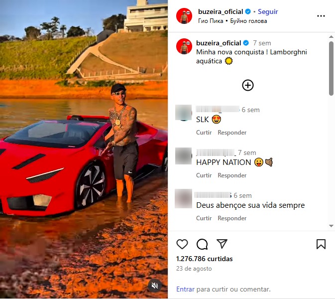 Preso em Igaratá, influenciador Buzeira ostenta até 'carro aquático' em condomínio de luxo às margens de represa 