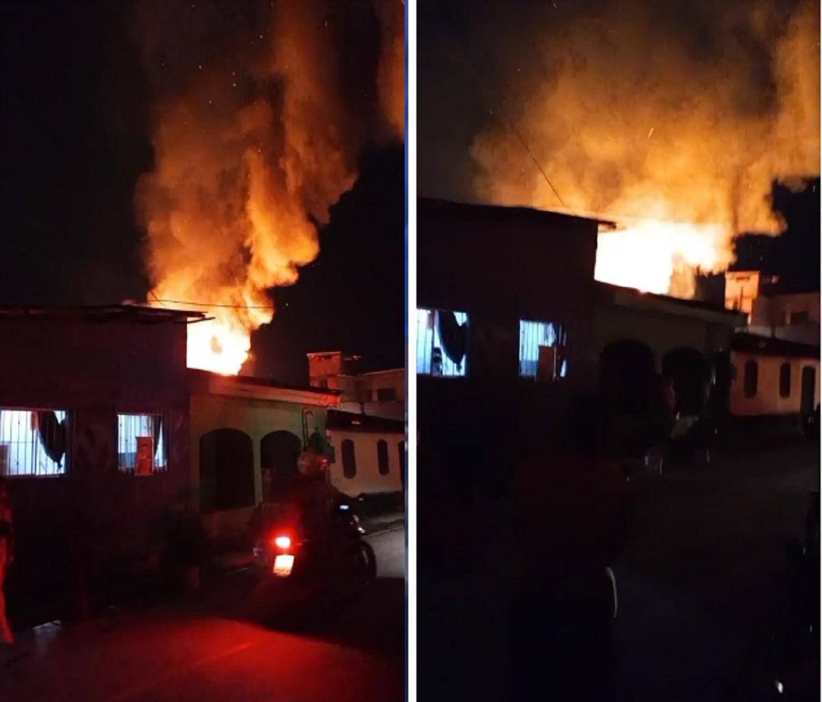 Incêndio destrói três casas e deixa uma pessoa com queimaduras em Breves