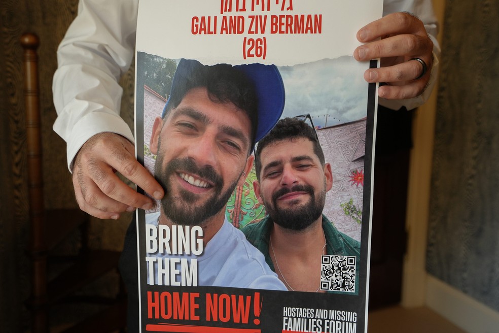 Gali e Ziv Berman, israelenses mantidos reféns pelo Hamas — Foto: USA TODAY Network via Reuters Connect