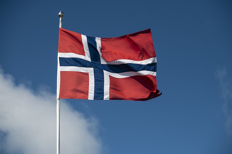 Bandeira da Noruega — Foto: Maarten Heerlien/@Maarten1979/Reprodução