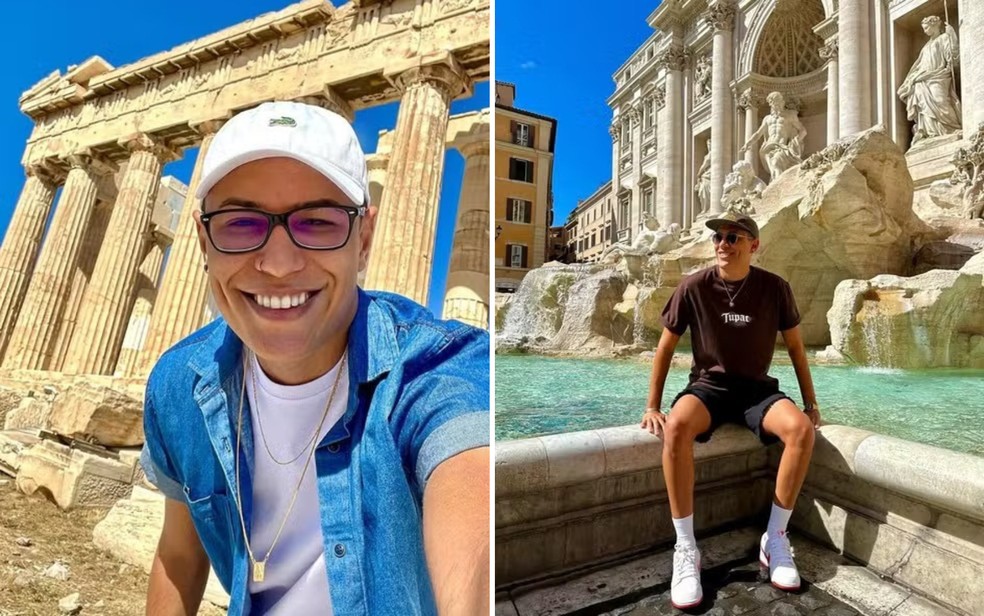 Raphael Sousa Oliveira, de 31 anos, foi preso em uma operação que investiga supostas transações ilegais de R$ 1,6 bilhão. — Foto: Reprodução/TV Anhanguera e Instagram de Raphael Sousa Oliveira.