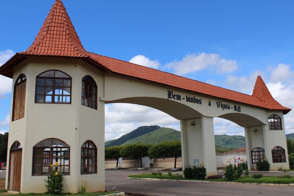 Entrada do município de Viçosa, no RN — Foto: Prefeitura de Viçosa