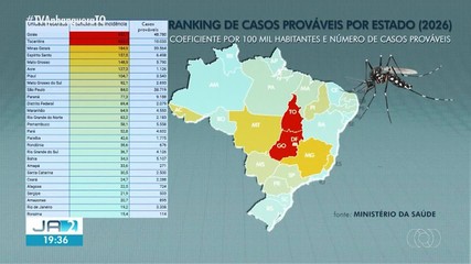 Com mais de 10 mil casos suspeitos, Tocantins tem a 2ª maior incidência de dengue do país