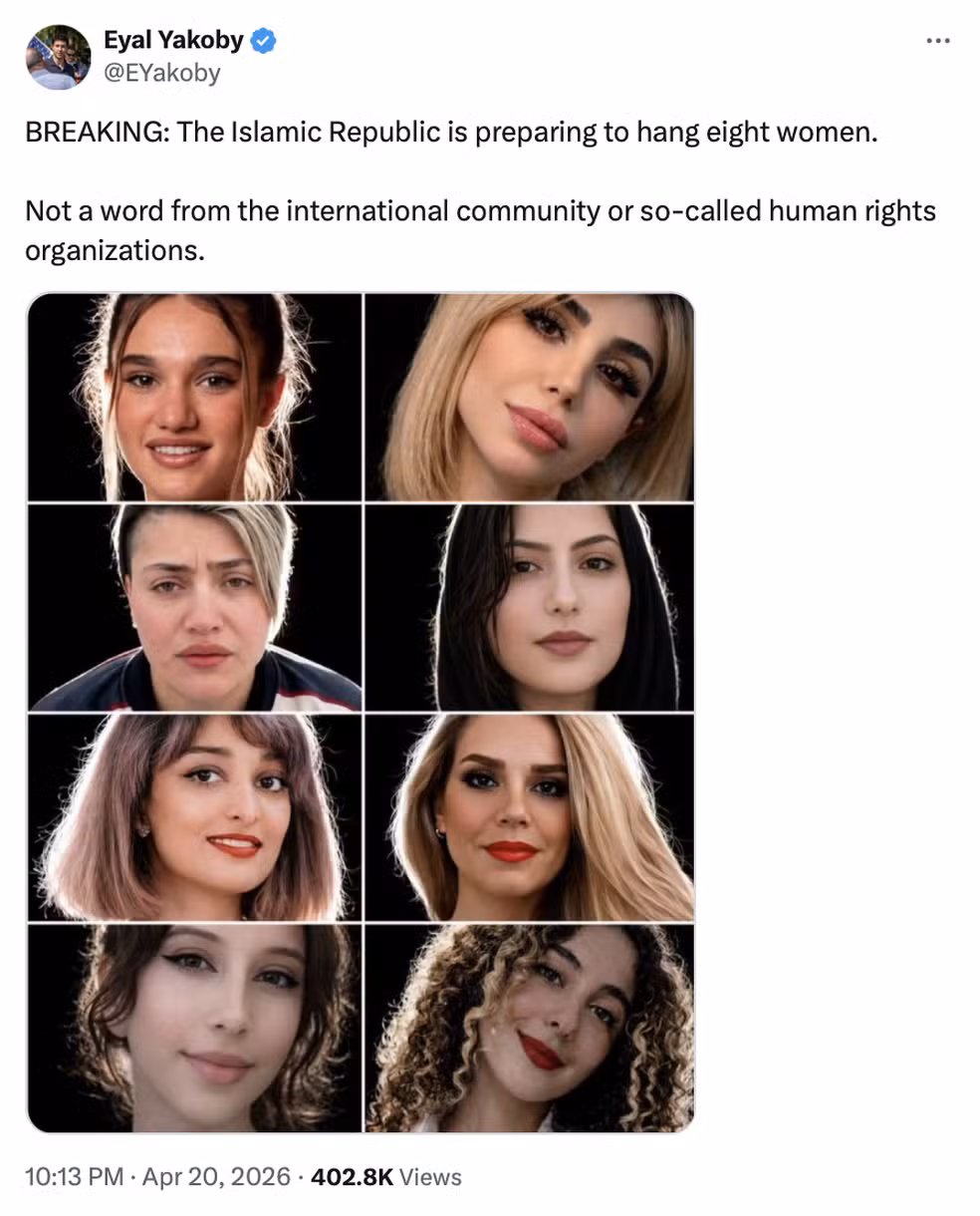 Trump reage a relato de supostas execuções por enforcamento no Irã e pede liberdade de mulheres: ‘Seria um ótimo começo para nossas negociações’. — Foto: Redes sociais