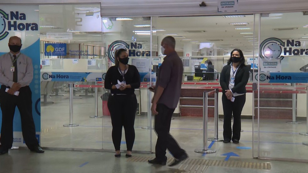 Posto do Na Hora, na rodoviária do Plano Piloto — Foto: TV Globo/Reprodução