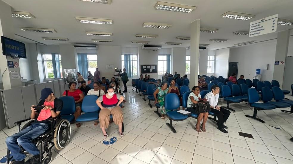 Mutirão do INSS em Rio Branco — Foto: Lucas Thadeu/Rede Amazônica