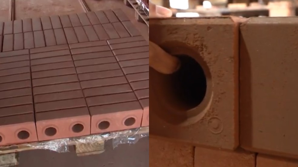 Tijolos agroecológicos — Foto: TV Clube