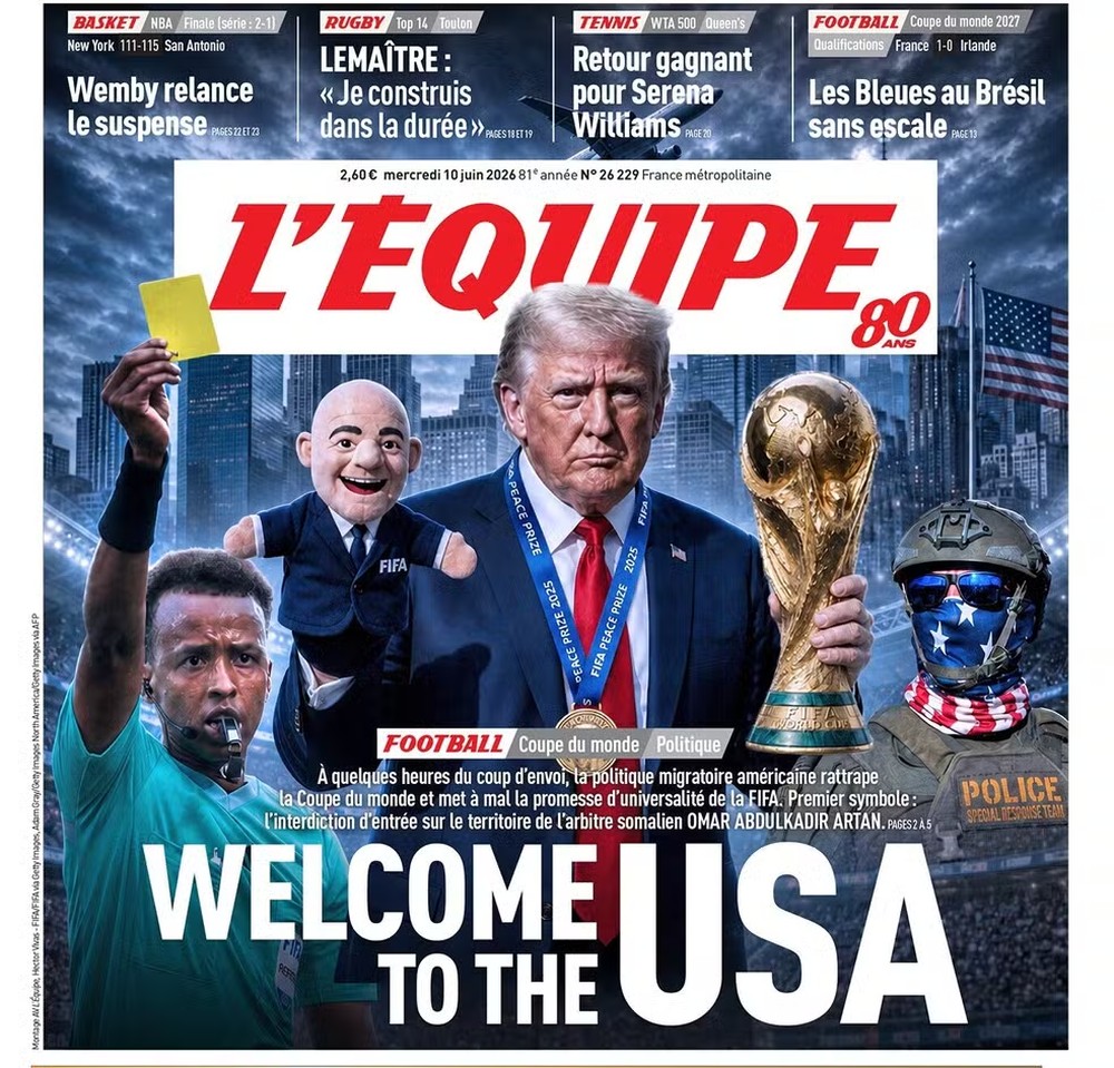 Jornal francês critica Gianni Infantino por restrições migratórias dos Estados Unidos na Copa do Mundo