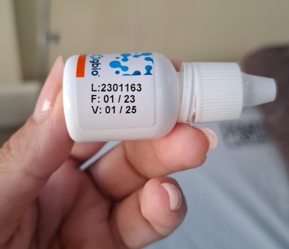 Paciente afirma que recebeu medicamento vencido em janeiro aps mutiro oftalmolgico realizado em maio  Foto: Arquivo pessoal
