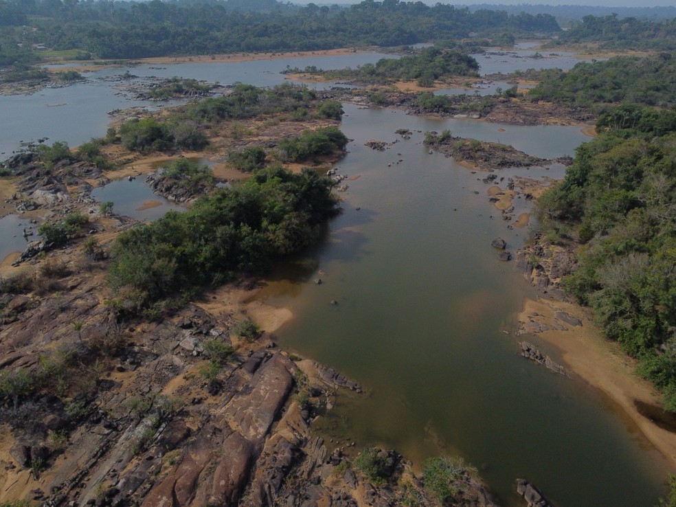 Rio Xingu sofre com seca no Pará. — Foto: Josiel Juruna / Arquivo Pessoal