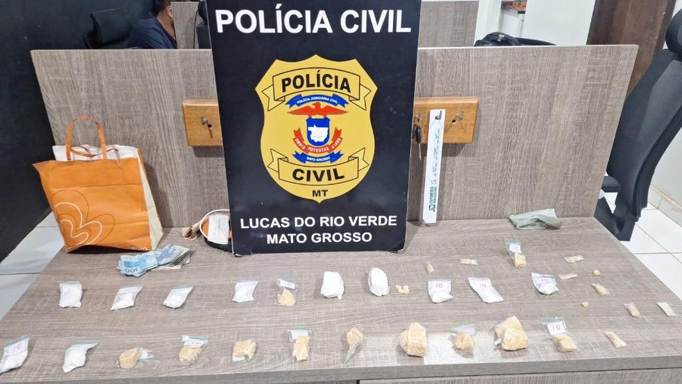 Motorista de app é preso suspeito de entregar drogas enquanto fazia corridas em MT — Foto: PJC