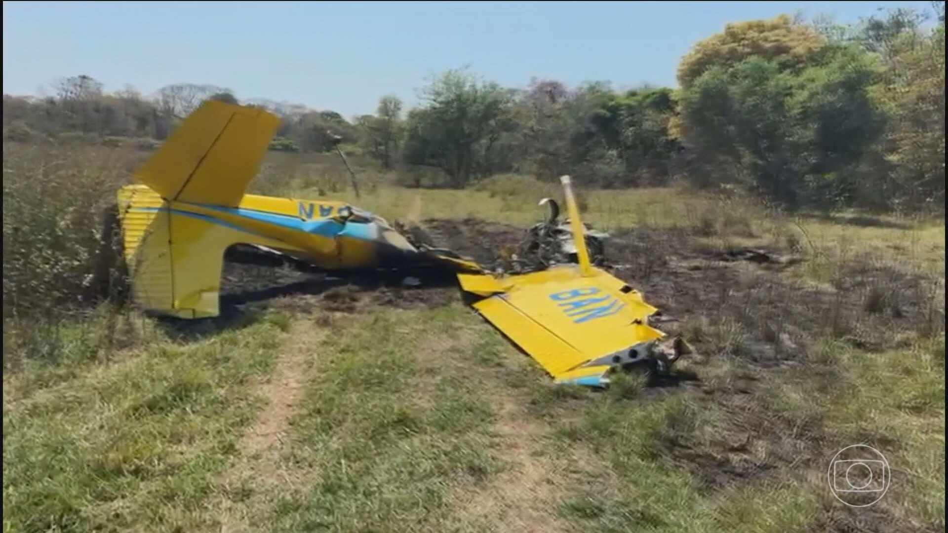 Segundo a polícia, avião que caiu em MS só tinha permissão para operar de dia