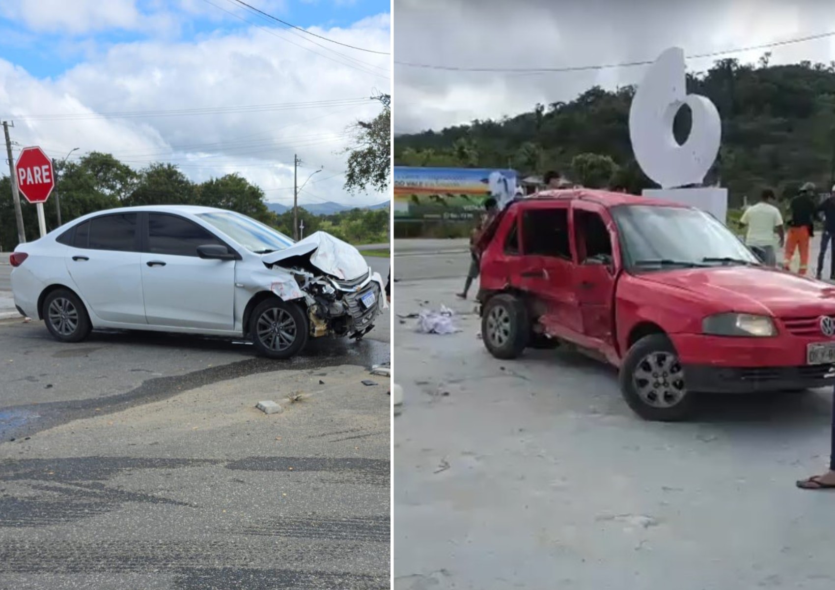 Homem morre e outras cinco pessoas ficam feridas após batida entre carros na Bahia
