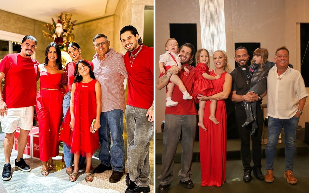Famílias de Ana Castela e Zé Felipe passam o Natal reunidas em Goiás — Foto: Reprodução/Instagram de Ana Castela e Poliana