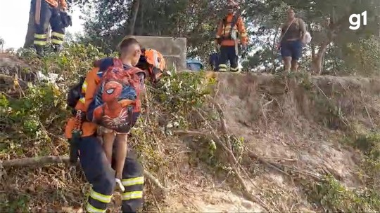 Bombeiros salvam ribeirinhos de incêndio que já destruiu área equivalente a duas cidades de SP - Foto: (Corpo de Bombeiros)