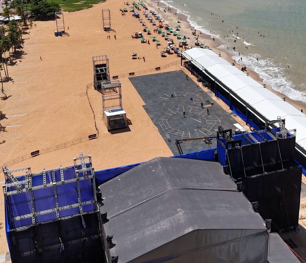 Área do show de Roberto Carlos em João Pessoa — Foto: Medow