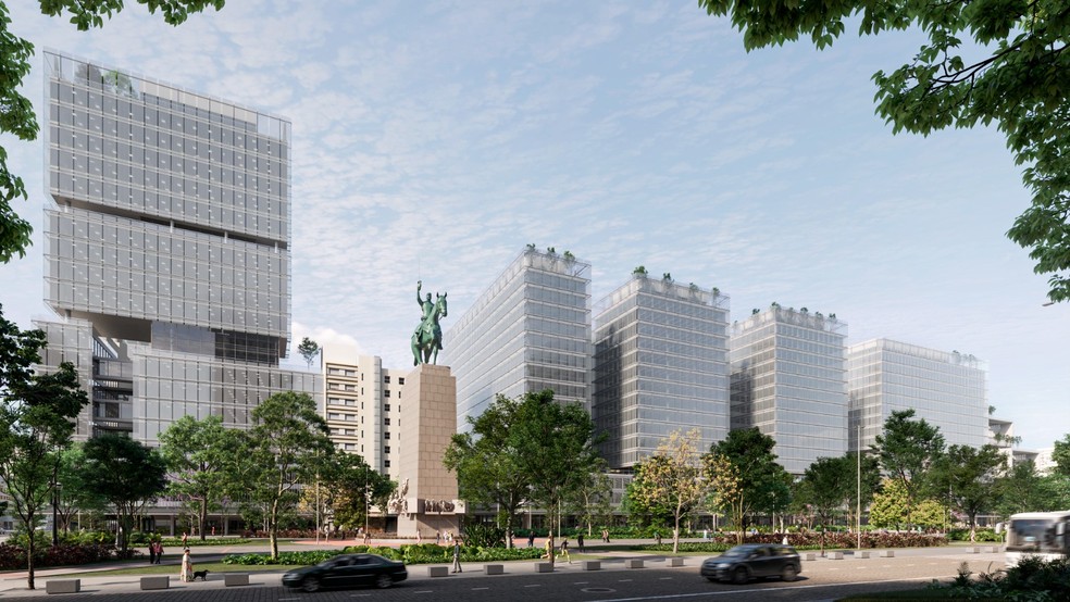 Projeção da nova sede do Governo de SP no Centro da capital paulista — Foto: Divulgação/GESP