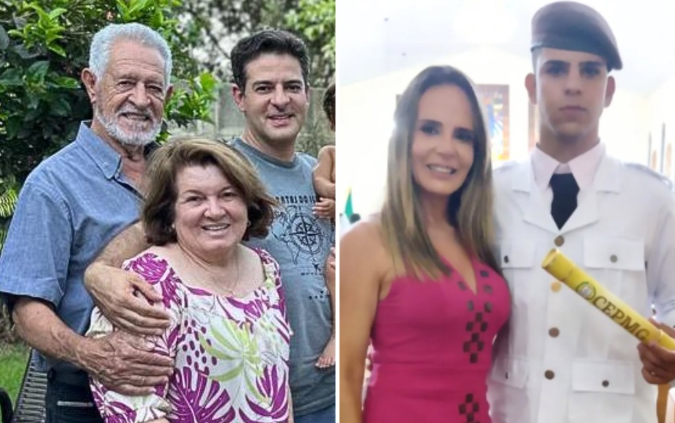 Hélio Alexandrino Pessoa, Maria Calma de Morais Pessoa, Helhamar de Morais Pessoa e José Otávio Morais de Carvalho, que morreram em acidente em Mozarlândia — Foto: Arquivo pessoal/Ismael Alexandrino e Reprodução/Redes Sociais