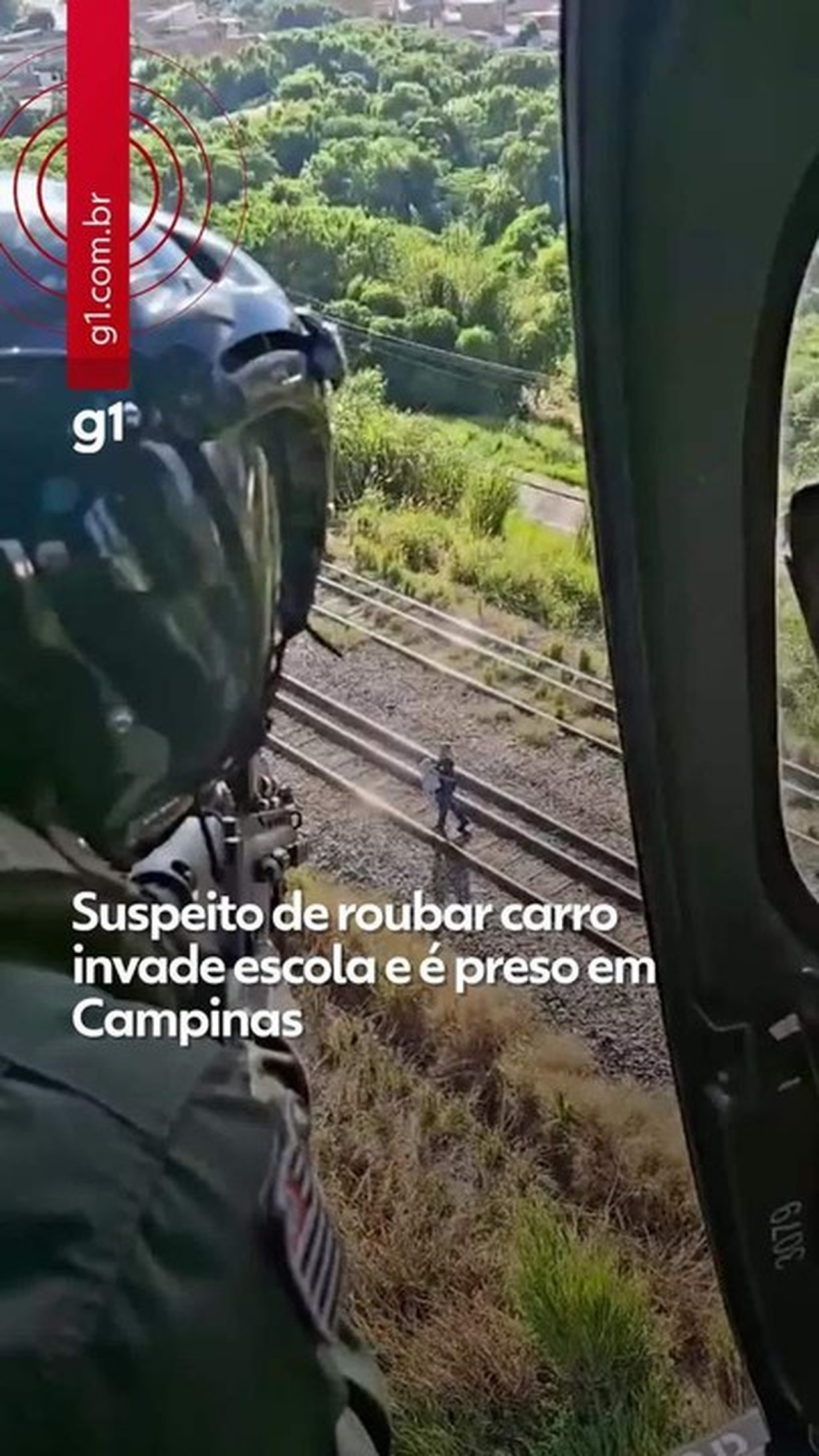 Homem é preso após invadir escola durante fuga em Campinas; VÍDEO