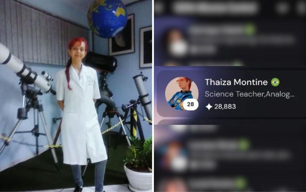 Thaiza precisa de engajamento para nas redes sociais para conseguir a vaga na missão espacial — Foto: Reprodução/Instagram Thaiza Montine