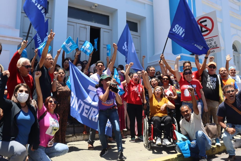 Professores de Natal paralisam atividades contra novo plano de carreira — Foto: Foto: Sinte/RN