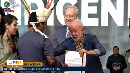 Indígenas do povo Karajá recebem demarcação de território na divisa com o Mato Grosso