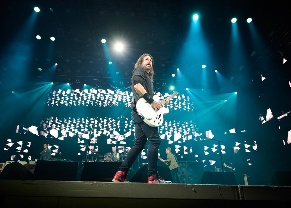 Dave Grohl faz o primeiro show da turnê 2023 do Foo Fighters, no dia 24 de maio, em New Hampshire, nos Estados Unidos — Foto: Divulgação/Scarlet Page