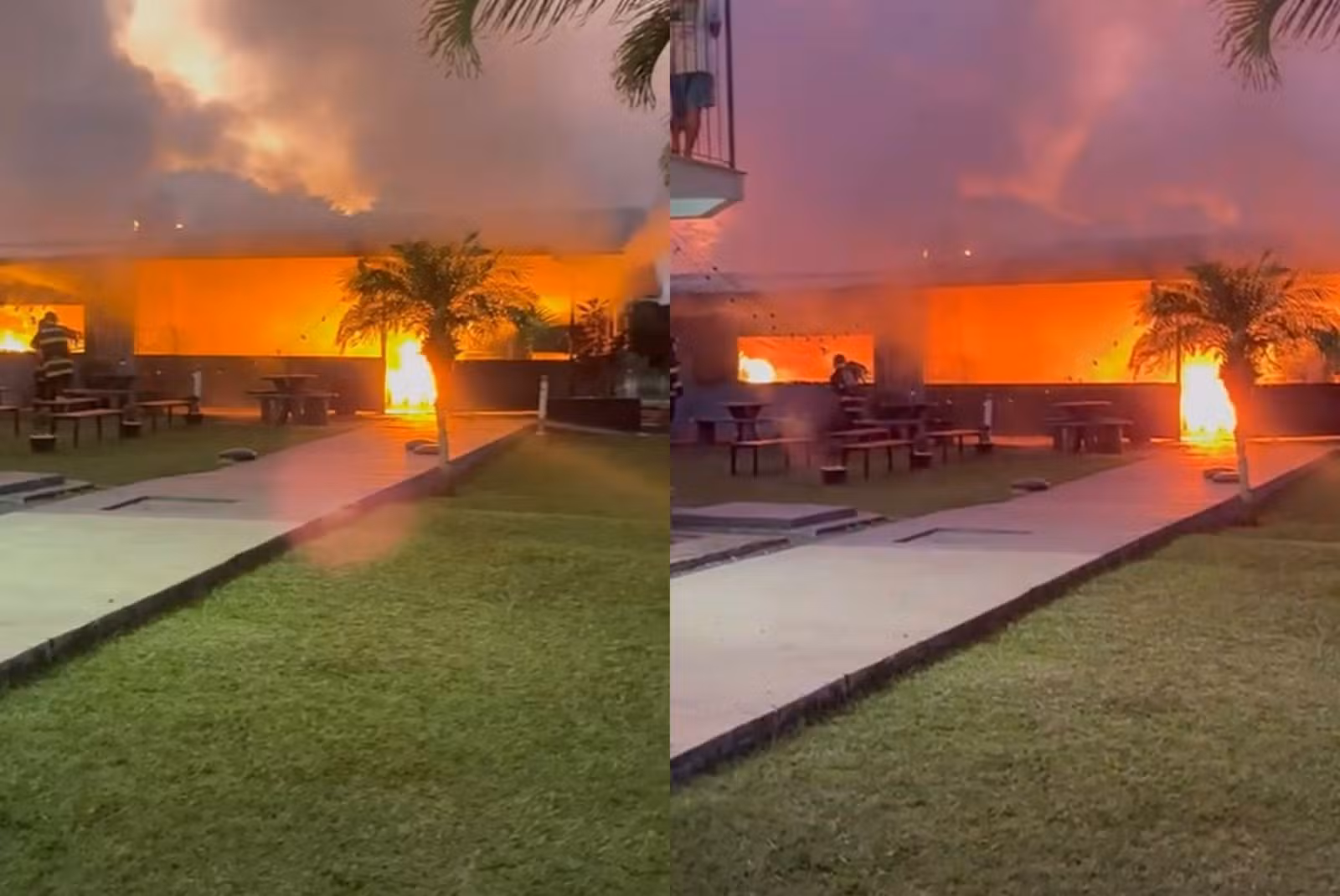 Incêndio atinge escola no Centro Nacional de Paraquedismo em Boituva