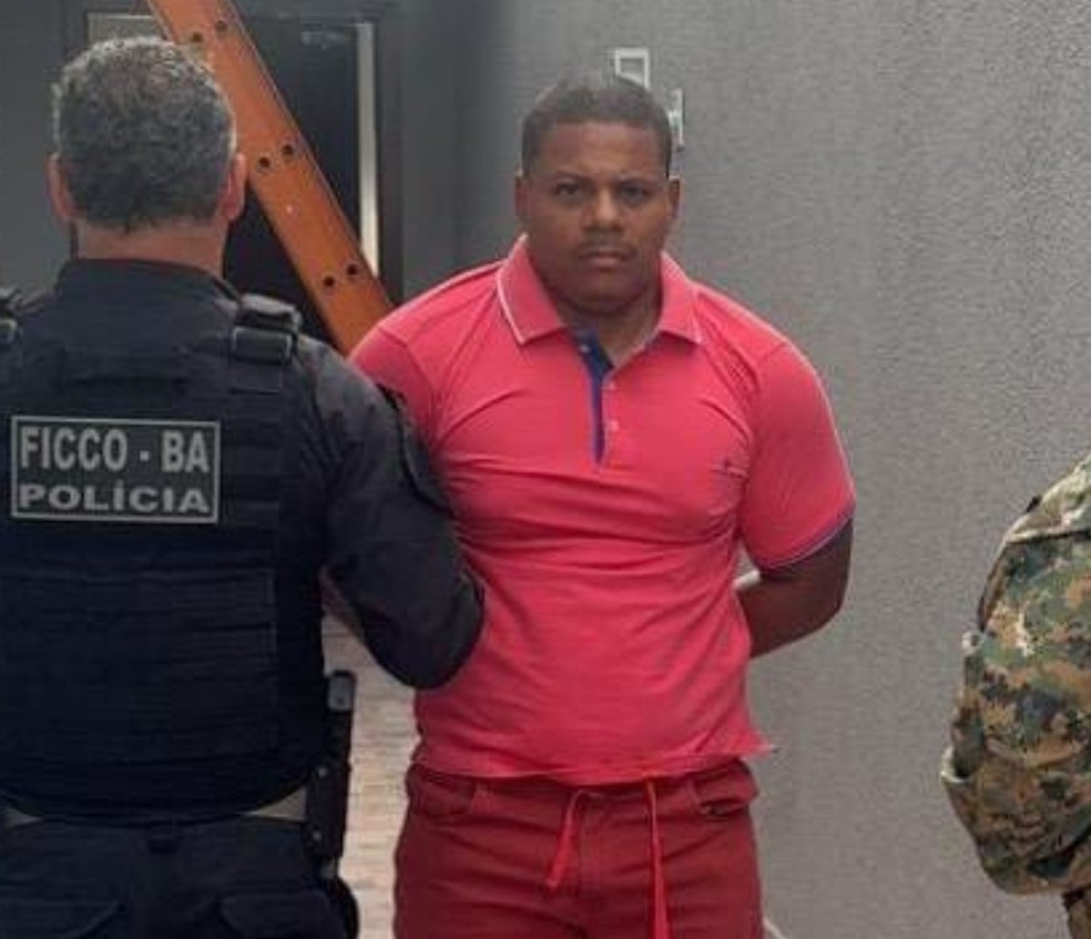 Suspeito de chefiar facção na Bahia foi preso no Cuiabá — Foto: SSP-BA