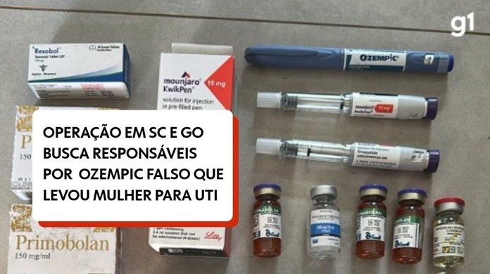 Operação em SC e GO busca responsáveis por Ozempic falso que levou mulher para UTI