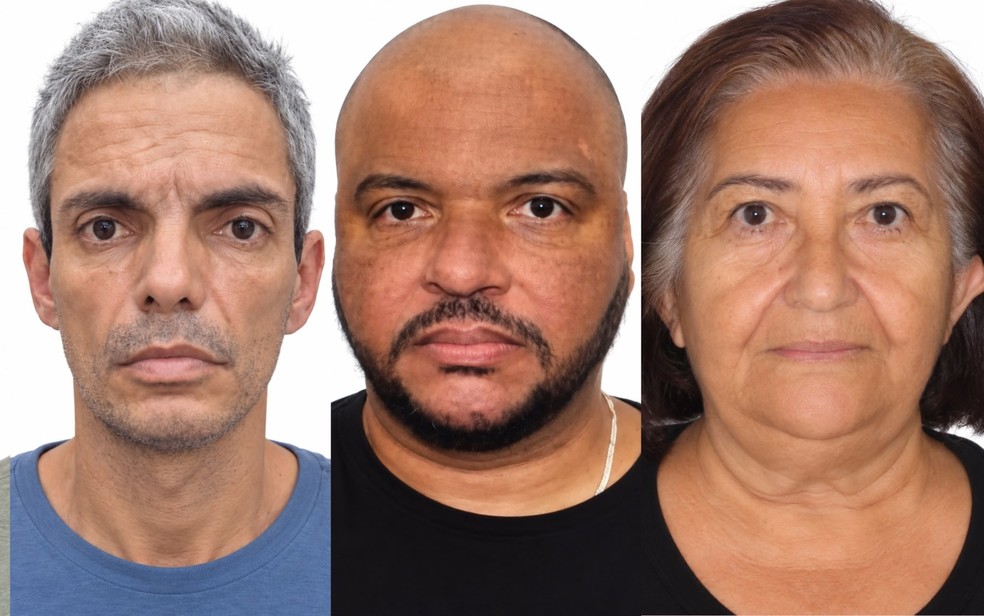 Nilo Ferreira Confort e Leonardo Guia Vieira foram detidos no Rio de Janeiro. Francisca Alves Costa Silva foi presa no Ceará. — Foto: Reprodução/Redes Sociais