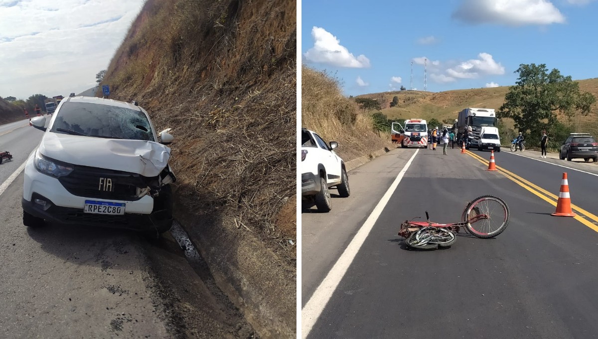 Idoso morre após ser atropelado por caminhonete na BR-381, em Naque