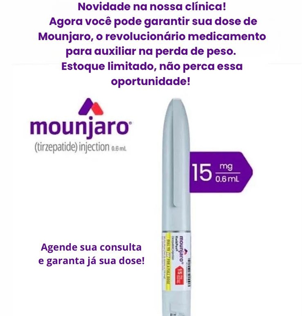 Clínica estética de Teresina oferece dose de Mounjaro — Foto: Divulgação