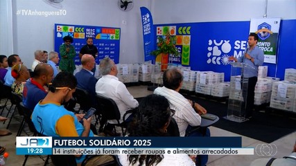 Futebol Solidário 2025: 14 instituições recebem roupas e alimentos arrecadados