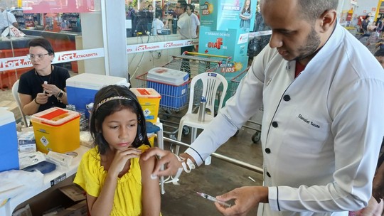 Vacina contra gripe é oferecida em shoppings de Campo Grande neste fim de semana - Foto: (Osvaldo Nóbrega/TV Morena)