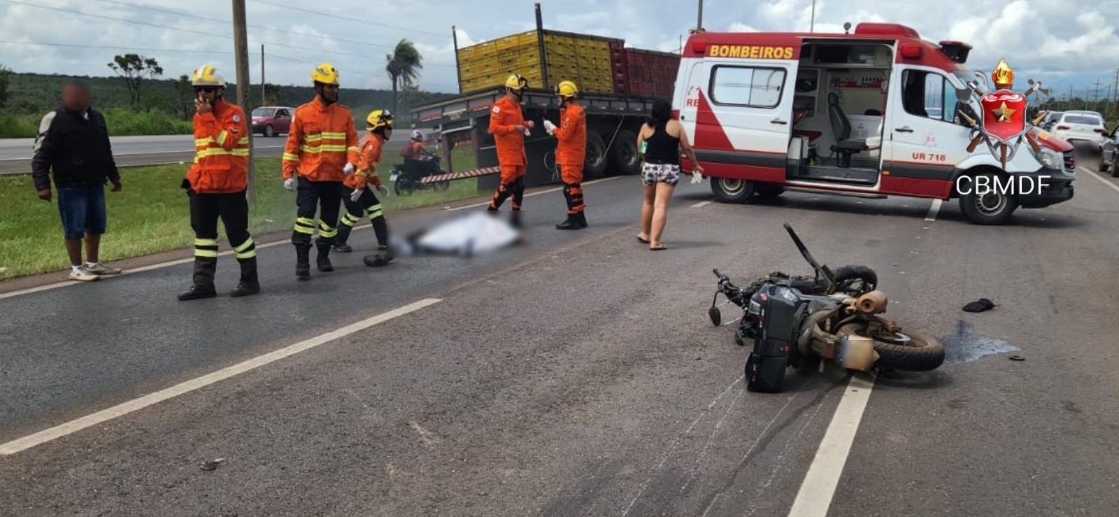 Motociclista de 50 anos morre em acidente na BR-020, no DF 